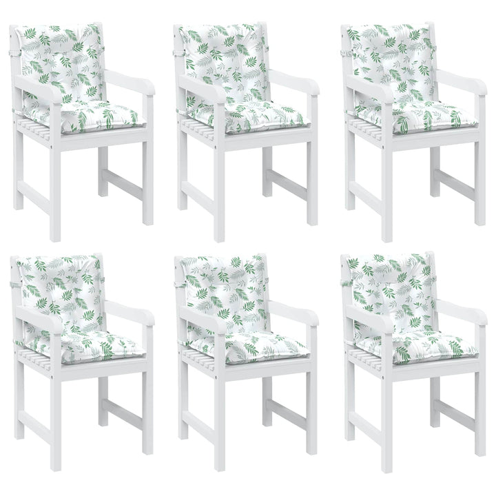 Utomhuskudde 6 Pcs Vit 100 X 50 X 7 Cm Tyg