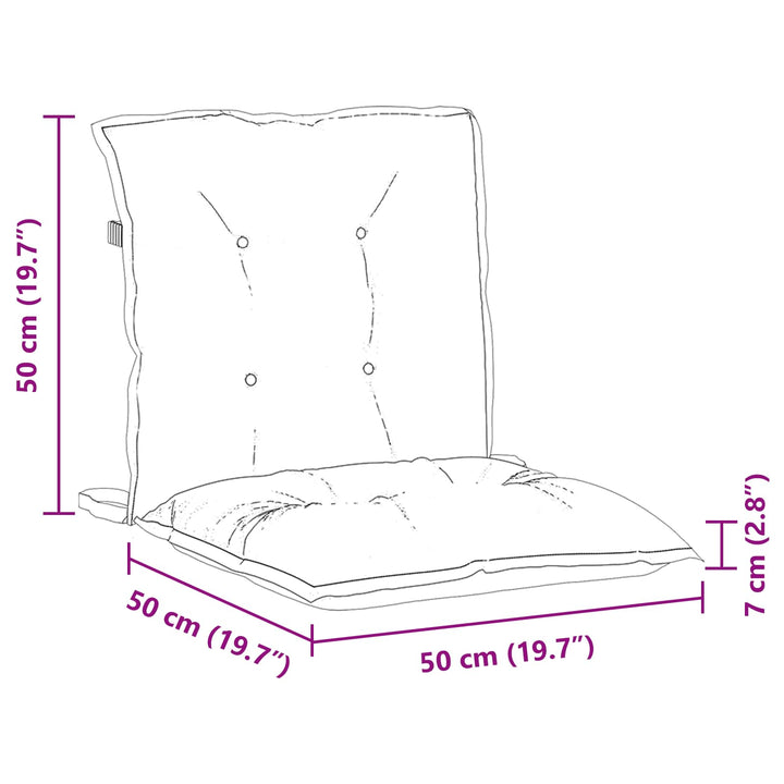Utomhuskudde 6 Pcs Vit 100 X 50 X 7 Cm Tyg