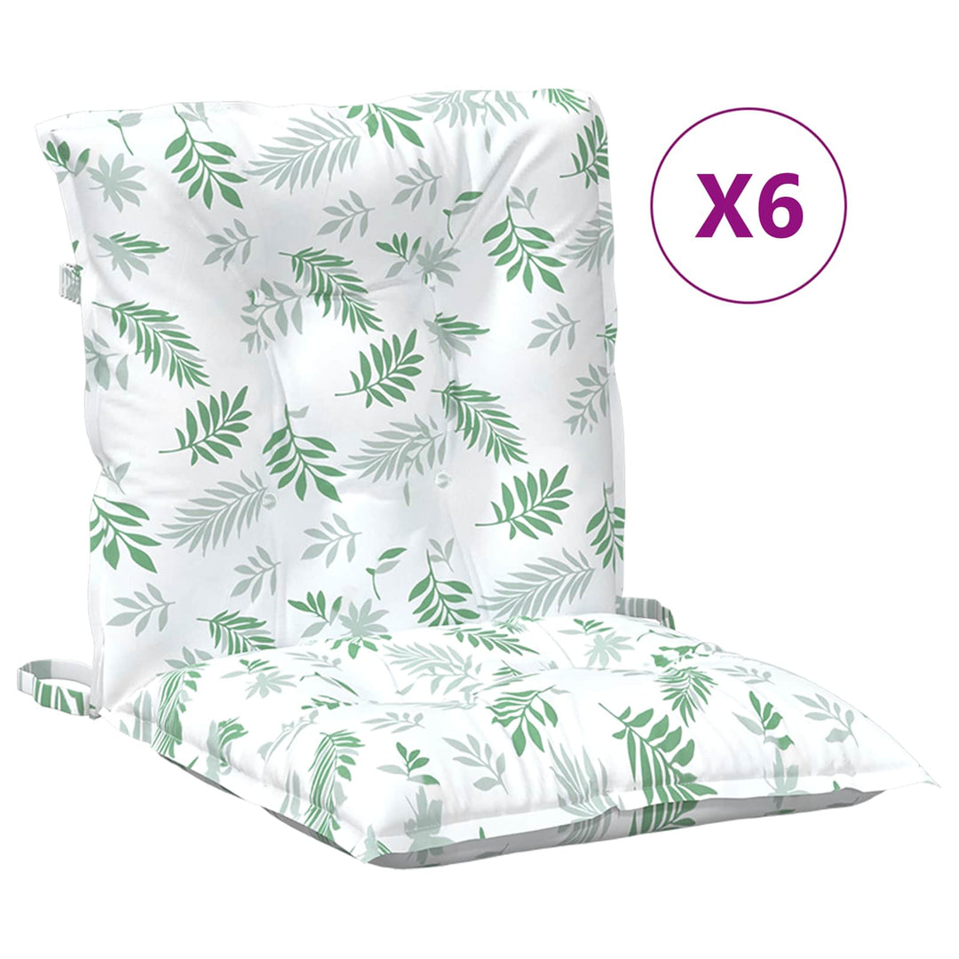 Utomhuskudde 6 Pcs Vit 100 X 50 X 7 Cm Tyg
