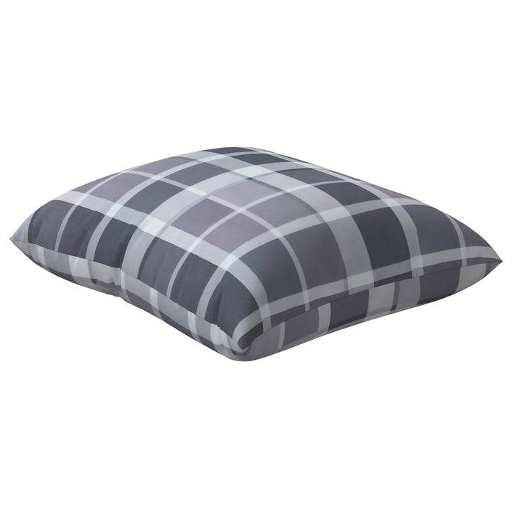 Utomhuskudde 4 St Tyg Grå Rutigt 60 X 60 Cm