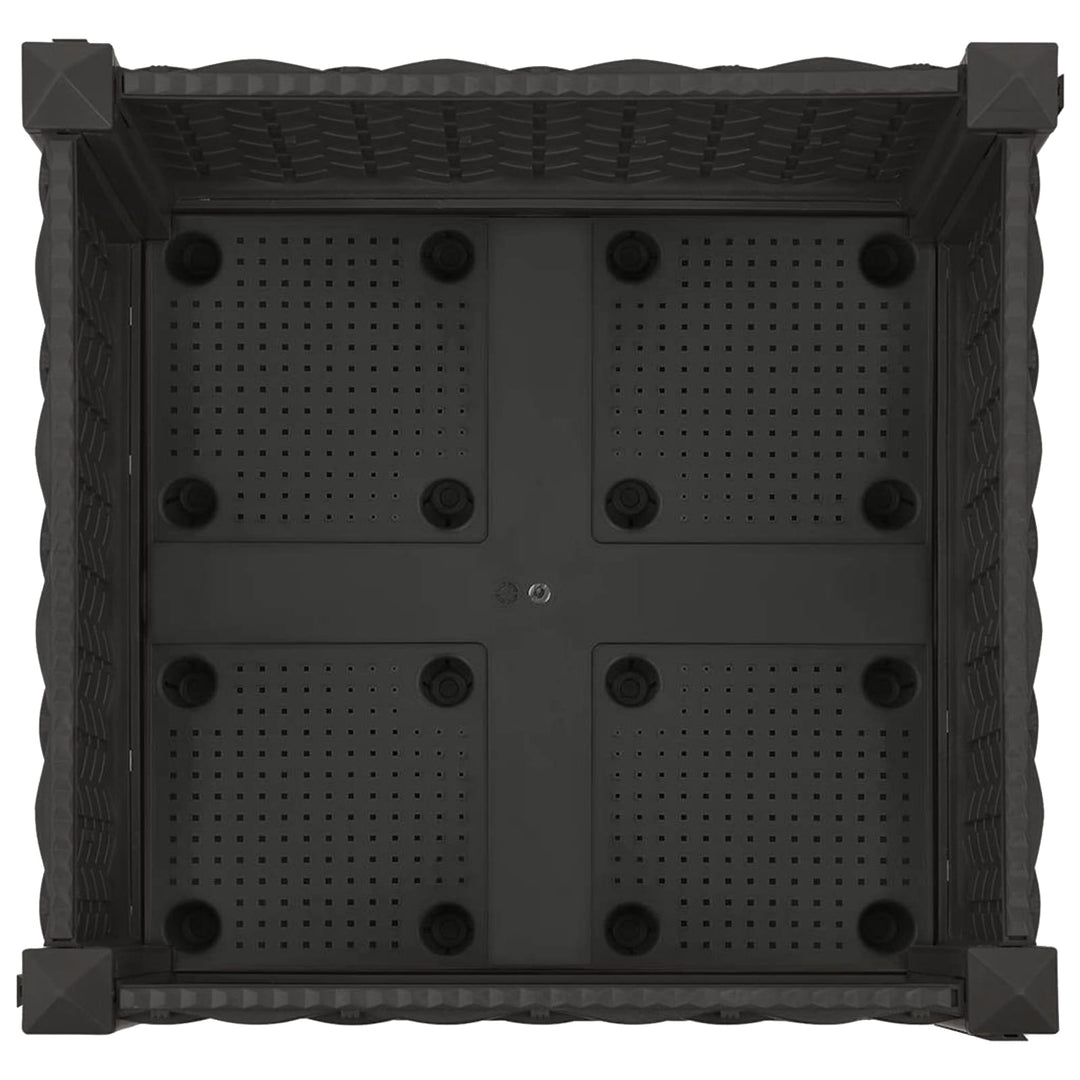Trädgårdsplanterare Med Hjul Svart 40 X 40 X 29 Cm Pp