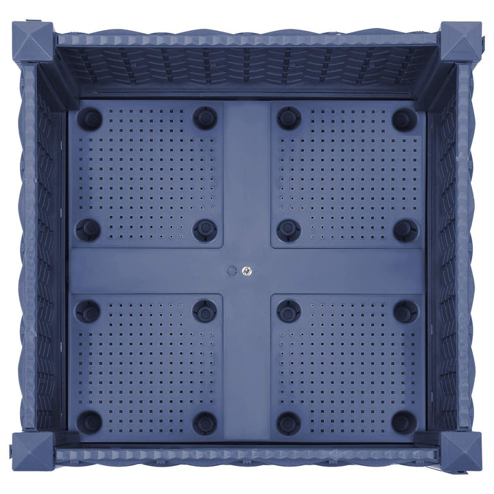 Trädgårdsplanterare Med Hjul Blå Grå 40 X 40 X 33 Cm Pp