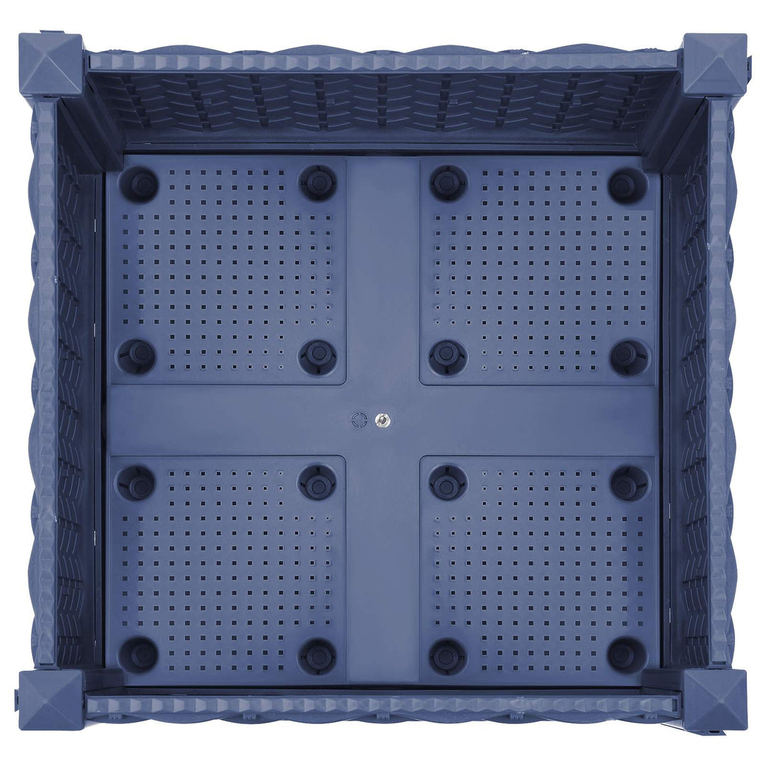 Trädgårdsplanterare Med Hjul Blå Grå 40 X 40 X 33 Cm Pp