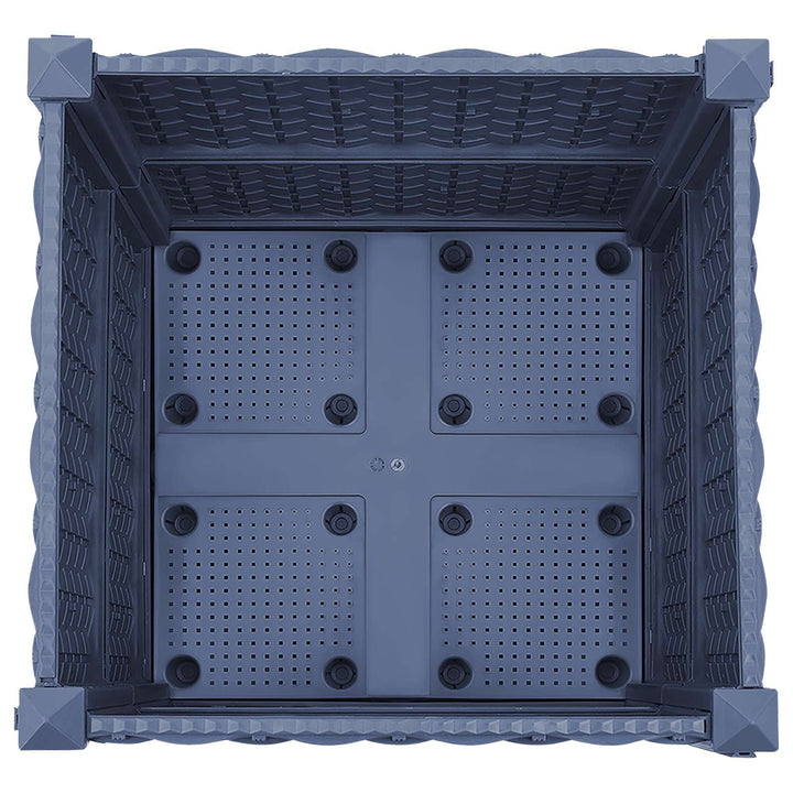 Trädgårdsplanterare Med Hjul Blå Grå 40 X 40 X 48 Cm Pp
