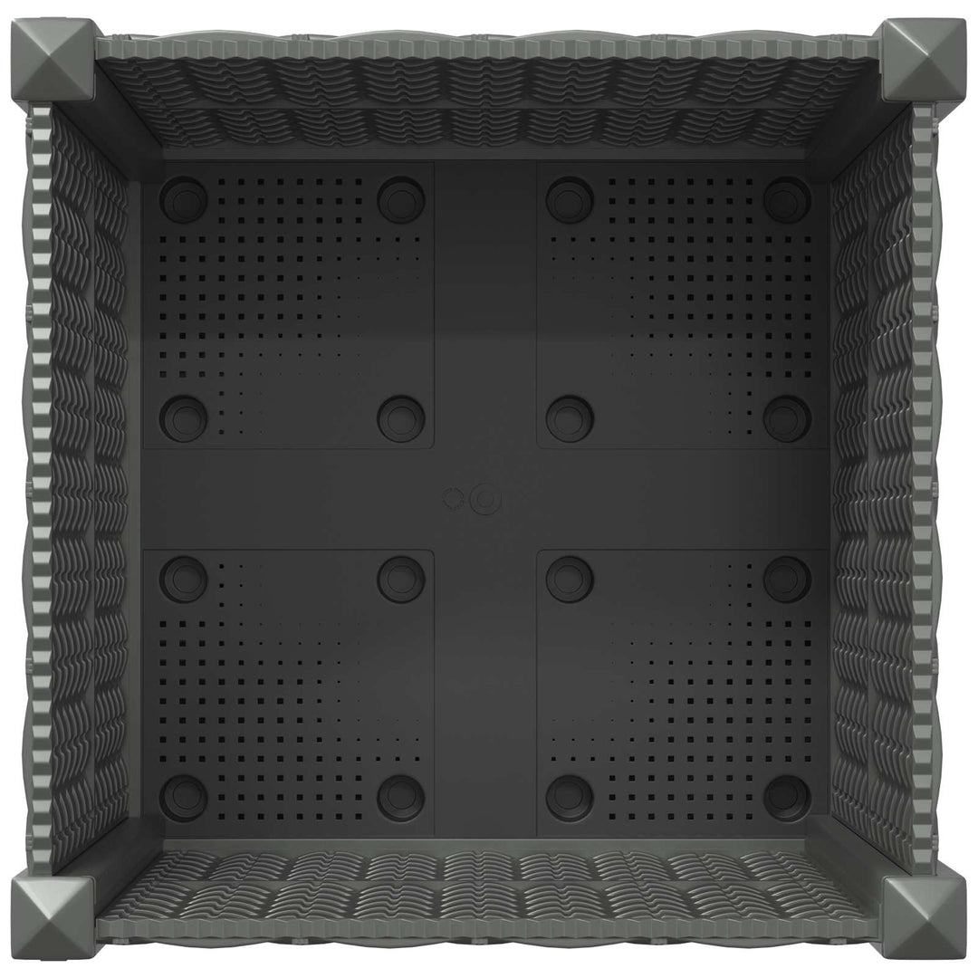Trädgårdsplanterare Med Hjul Ljusgrå 40 X 40 X 48 Cm Pp
