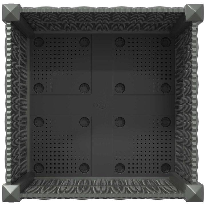 Trädgårdsplanterare Med Hjul Ljusgrå 40 X 40 X 48 Cm Pp