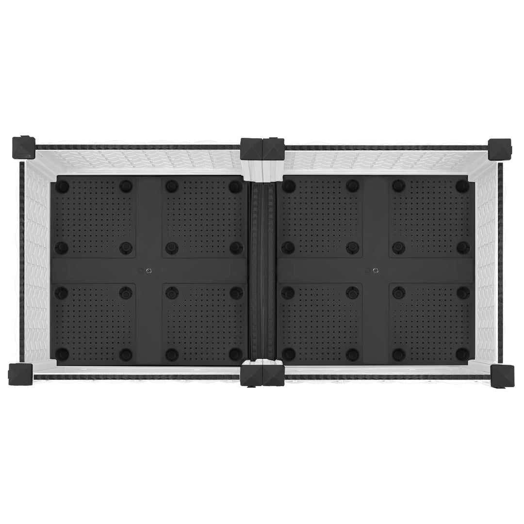 Trädgårdsplanterare Med Hjul Vit 80 X 40 X 33 Cm Pp