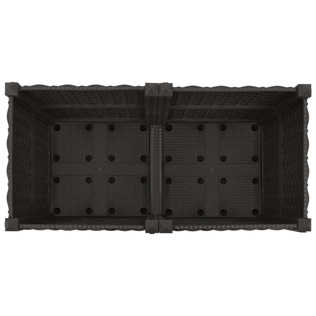 Trädgårdsplanterare Med Hjul Svart 80 X 40 X 44 Cm Pp