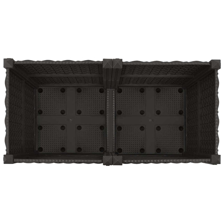 Trädgårdsplanterare Med Hjul Svart 80 X 40 X 44 Cm Pp