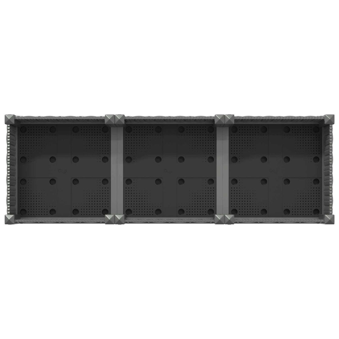 Trädgårdsplanterare Med Hjul Ljusgrå 120 X 40 X 33 Cm Pp