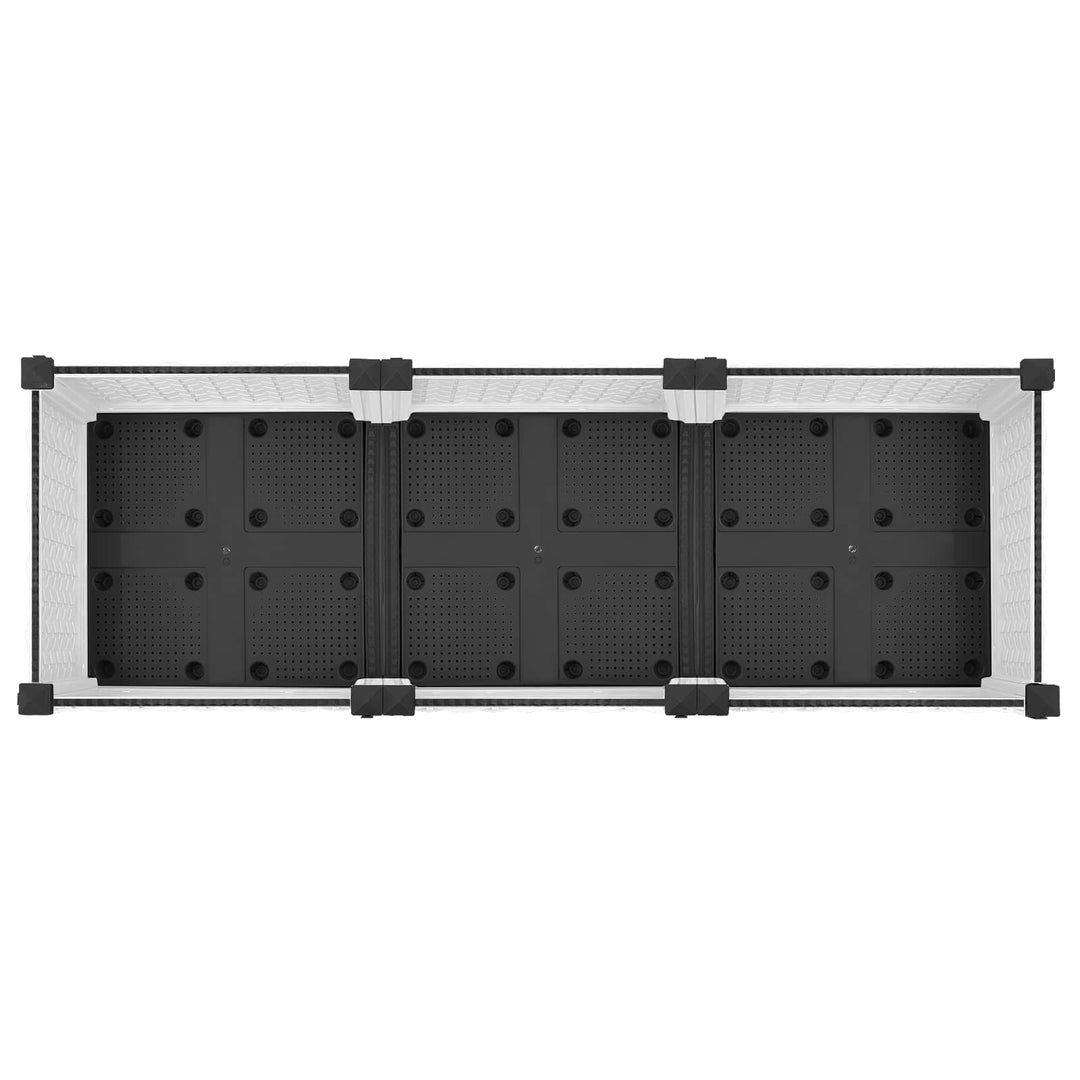 Trädgårdsplanterare Med Hjul Vit 120 X 40 X 33 Cm Pp