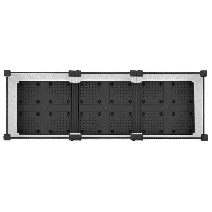 Trädgårdsplanterare Med Hjul Vit 120 X 40 X 33 Cm Pp