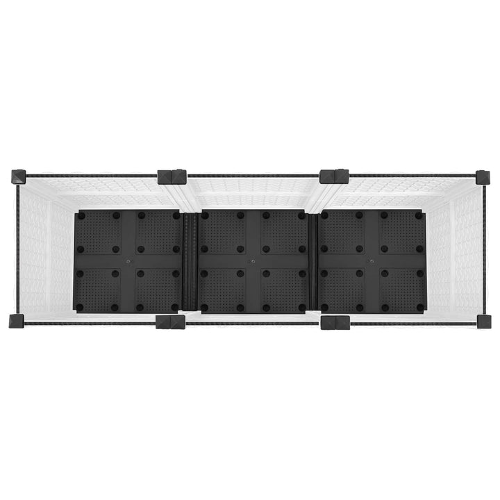 Trädgårdsplanterare Med Hjul Vit 120 X 40 X 48 Cm Pp