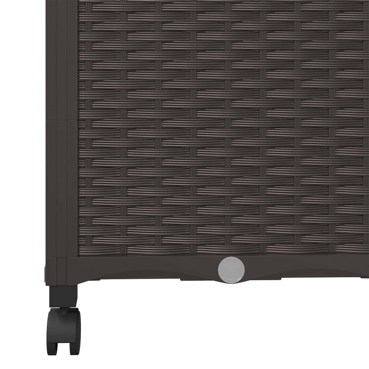 Trädgårdsplanterare Med Spaljé Och Hjul Brun 120 X 40 X 146 Cm