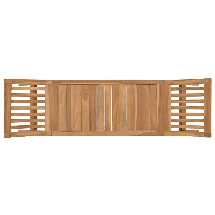 Trädgårdsbänk 2 -Seater 126 Cm Massivt Teakträ Naturlig