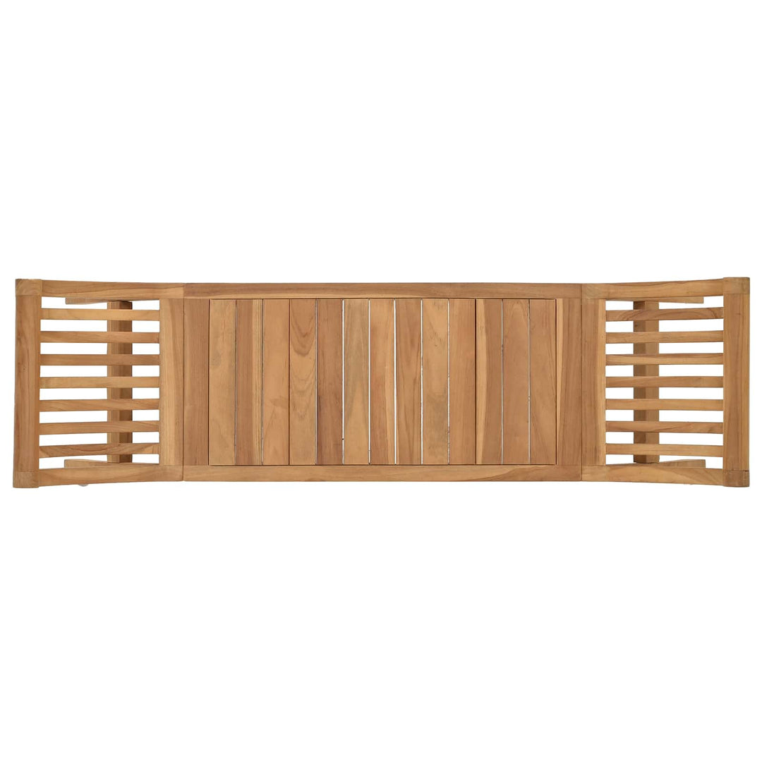 Trädgårdsbänk 2 -Seater 126 Cm Massivt Teakträ Naturlig