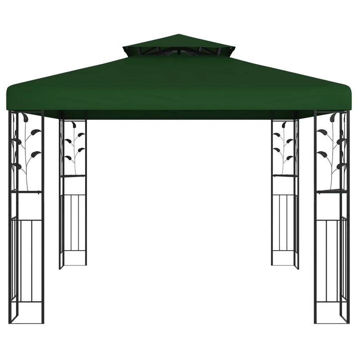 Paviljong 3 X 3 X 2,68 M Grön Polyester Och Stål