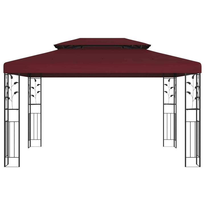 Paviljong 3,97 X 2,96 X 2,68 M Vinröd Polyester Och Stål