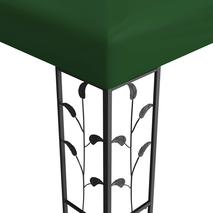 Paviljong 3,97 X 2,96 X 2,68 M Grön Polyester Och Stål