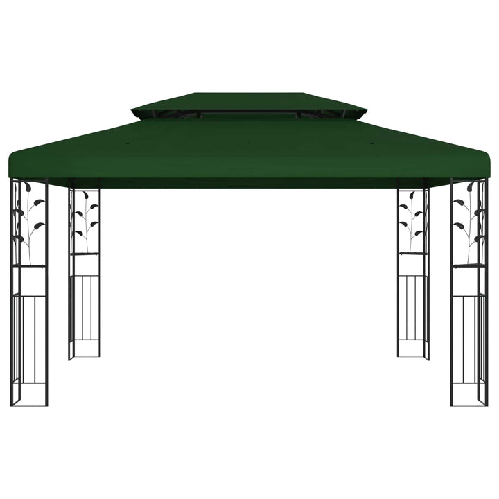 Paviljong 3,97 X 2,96 X 2,68 M Grön Polyester Och Stål