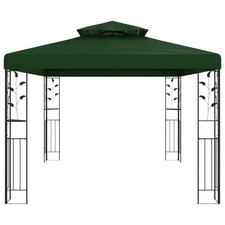 Paviljong 3,97 X 2,96 X 2,68 M Grön Polyester Och Stål