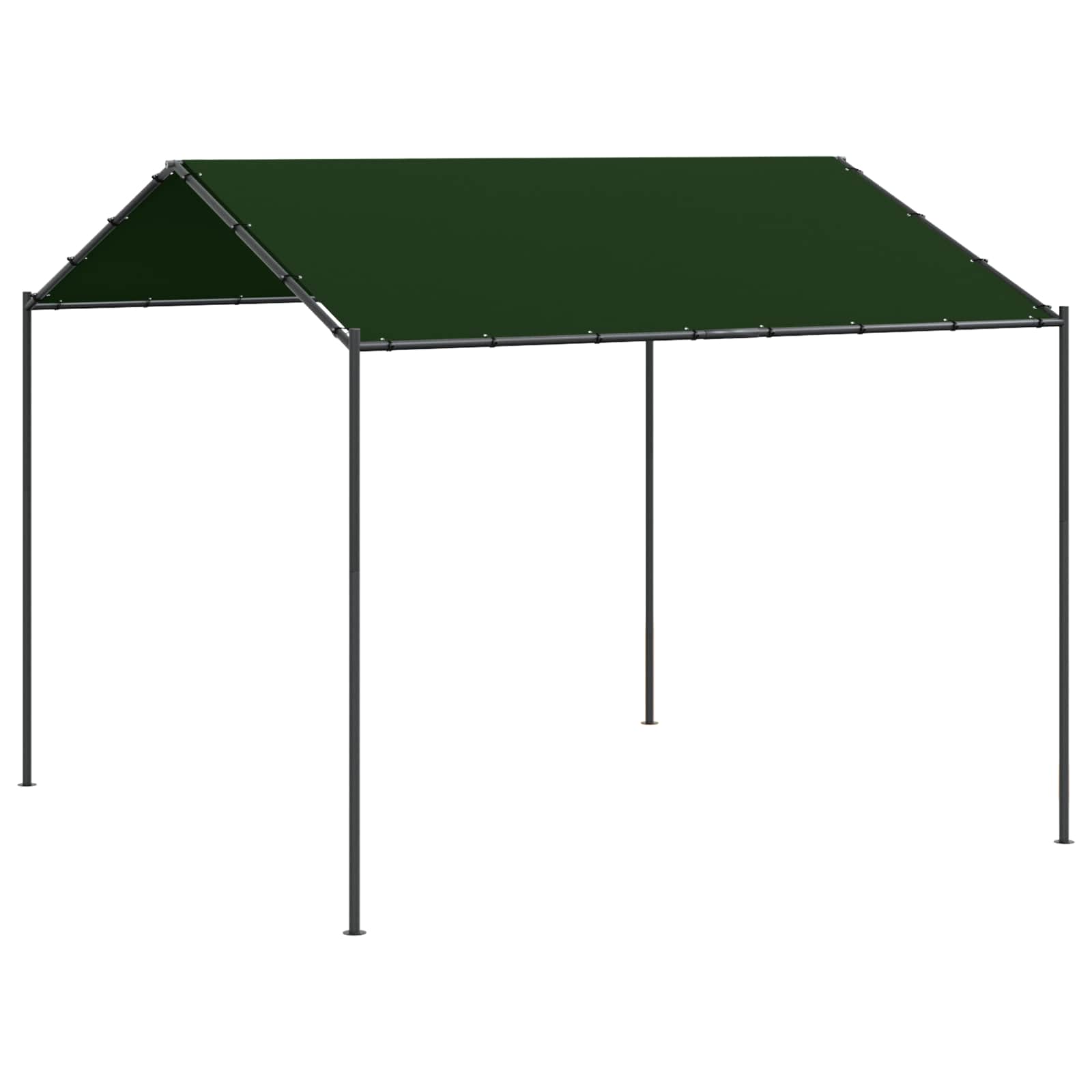 Paviljong 4 X 4 X 2,6 M Taupe Polyester Och Stål
