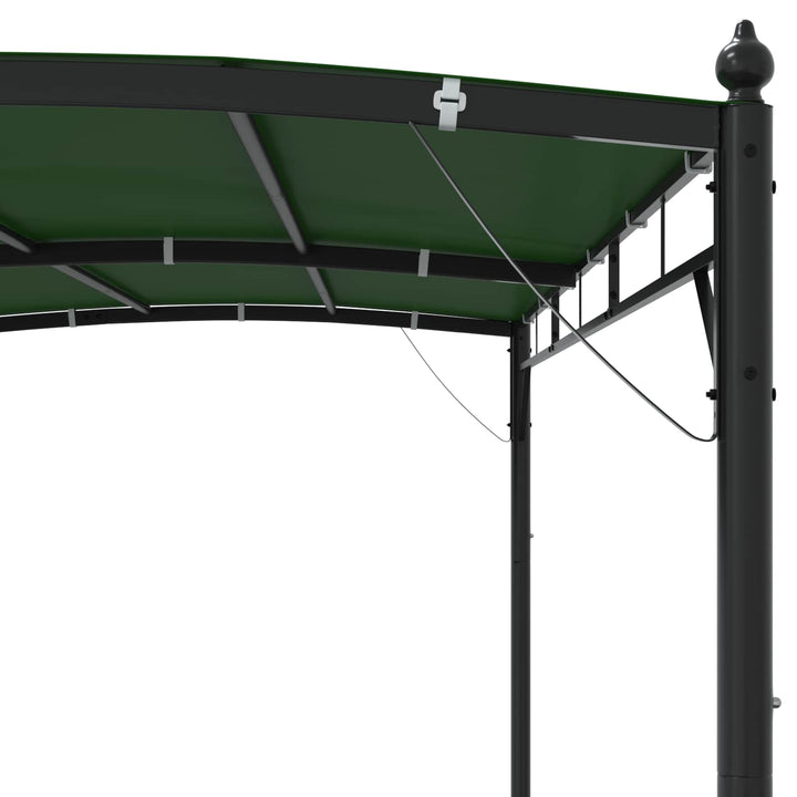 Paviljong 3 X 3 X 2,55 M Grön Duk Och Aluminium 180