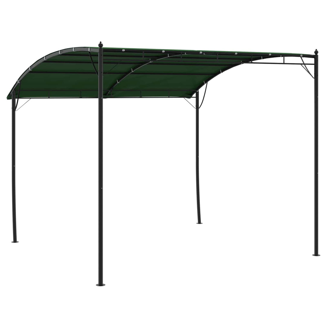 Paviljong 3 X 3 X 2,55 M Grön Duk Och Aluminium 180