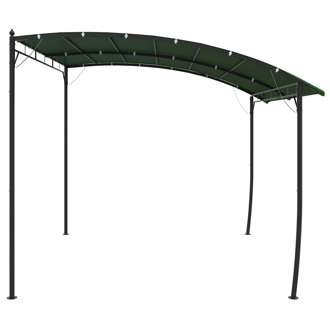 Paviljong 3 X 3 X 2,55 M Grön Duk Och Aluminium 180