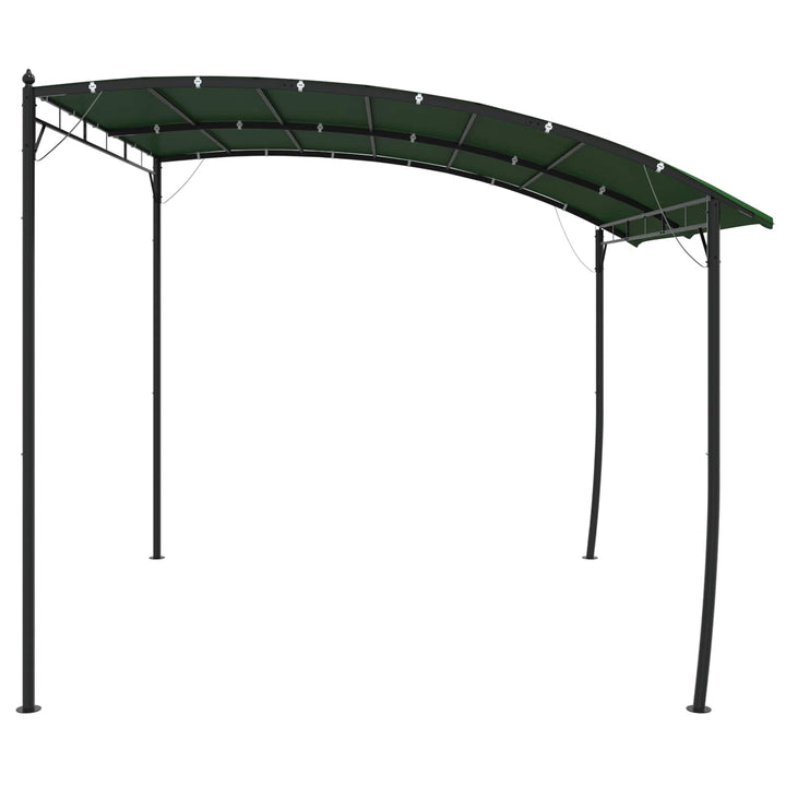 Paviljong 3 X 3 X 2,55 M Grön Duk Och Aluminium 180