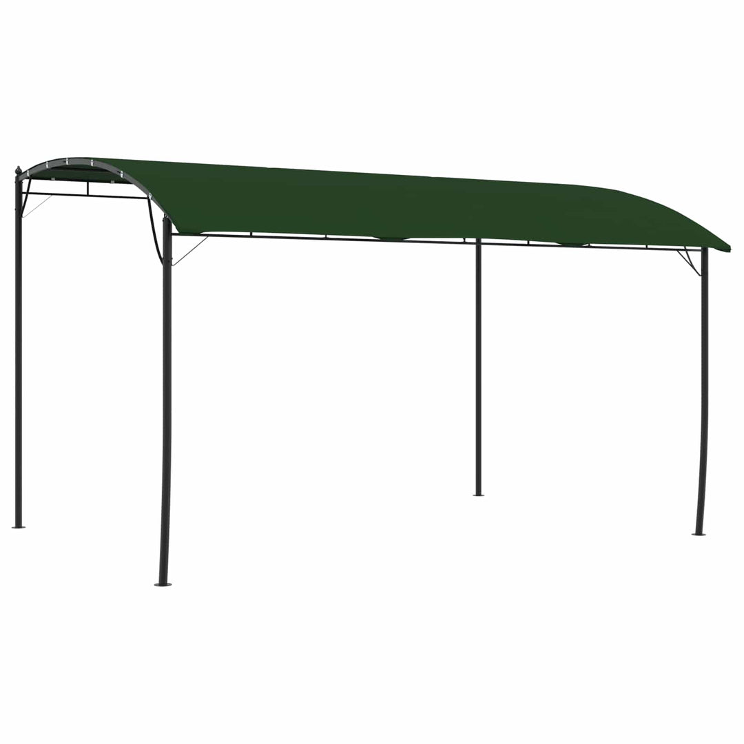 Paviljong 4 X 3 X 2,55 M Grön Duk Och Aluminium 180