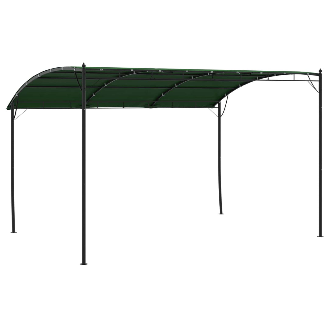 Paviljong 4 X 3 X 2,55 M Grön Duk Och Aluminium 180