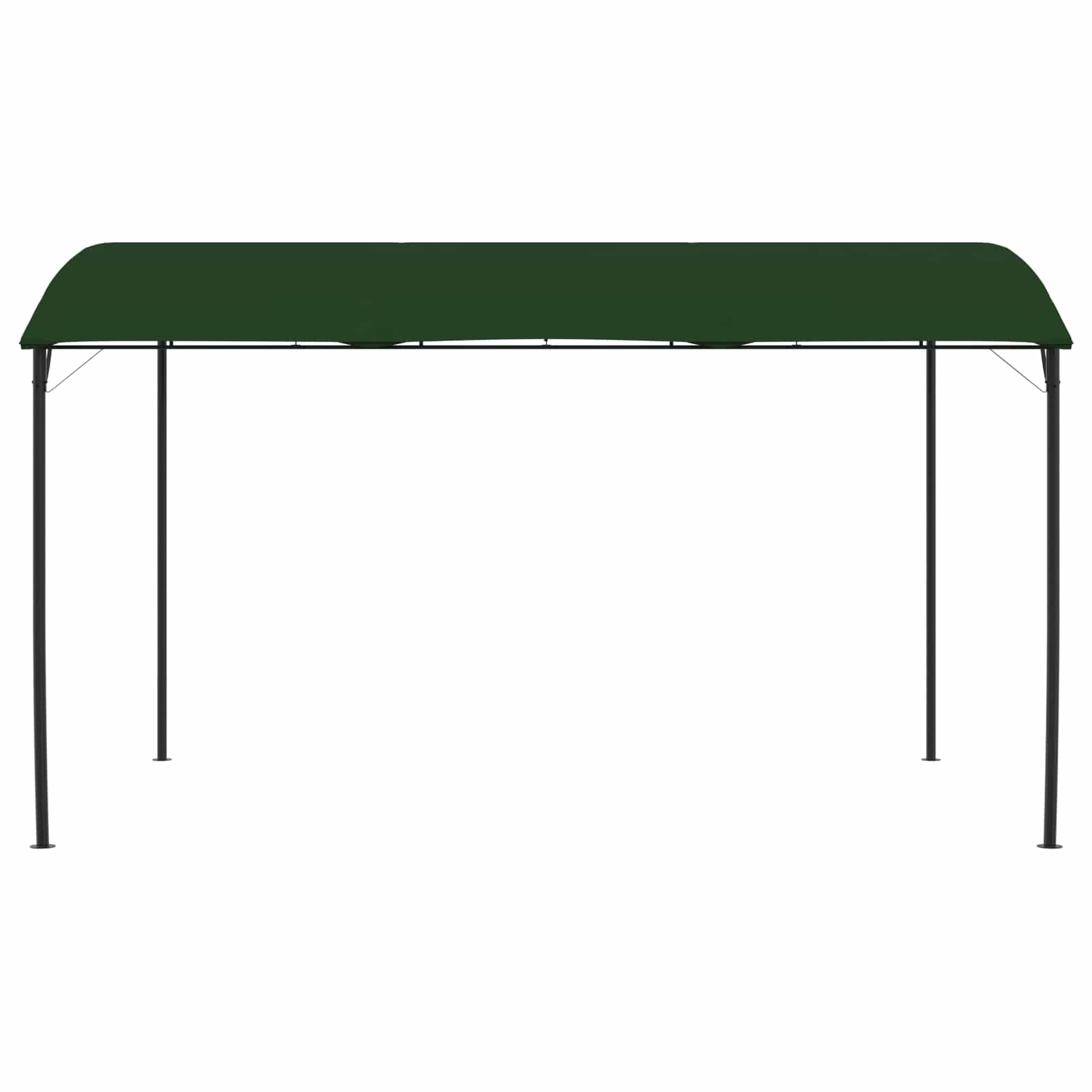 Paviljong 4 X 3 X 2,55 M Grön Duk Och Aluminium 180