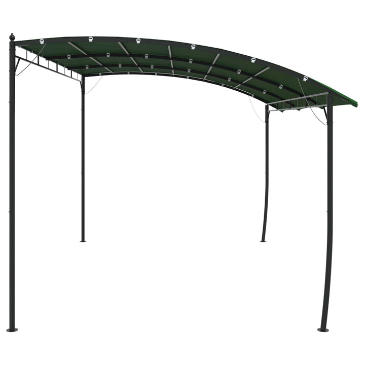 Paviljong 4 X 3 X 2,55 M Grön Duk Och Aluminium 180