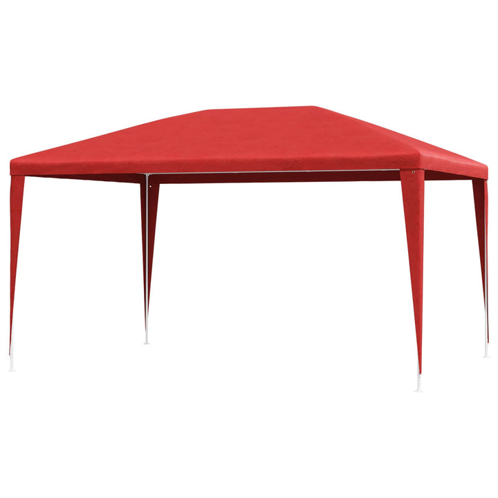Partytält Röd 400 X 300 X 255 Cm Pe Och Stål