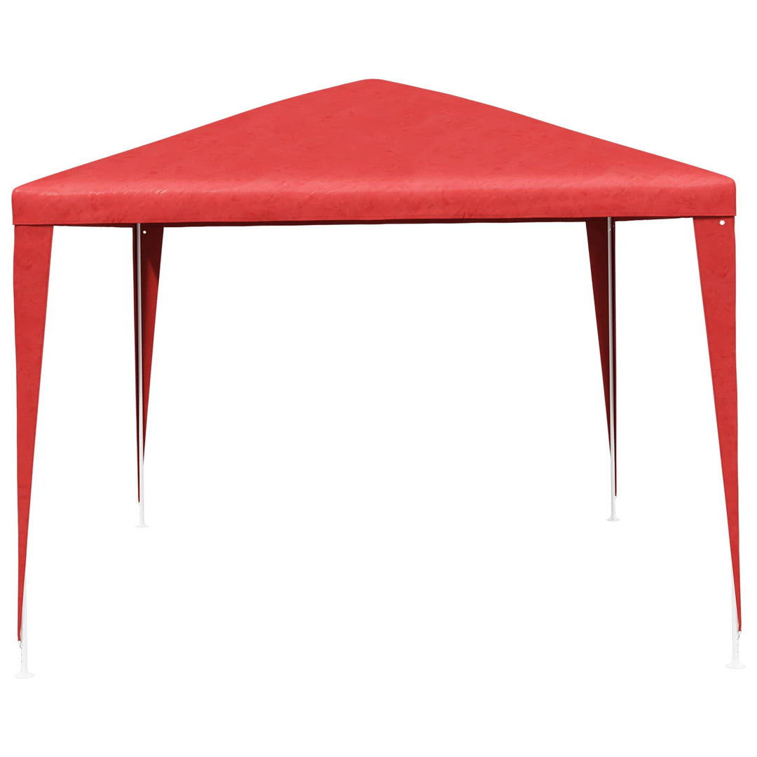 Partytält Röd 400 X 300 X 255 Cm Pe Och Stål