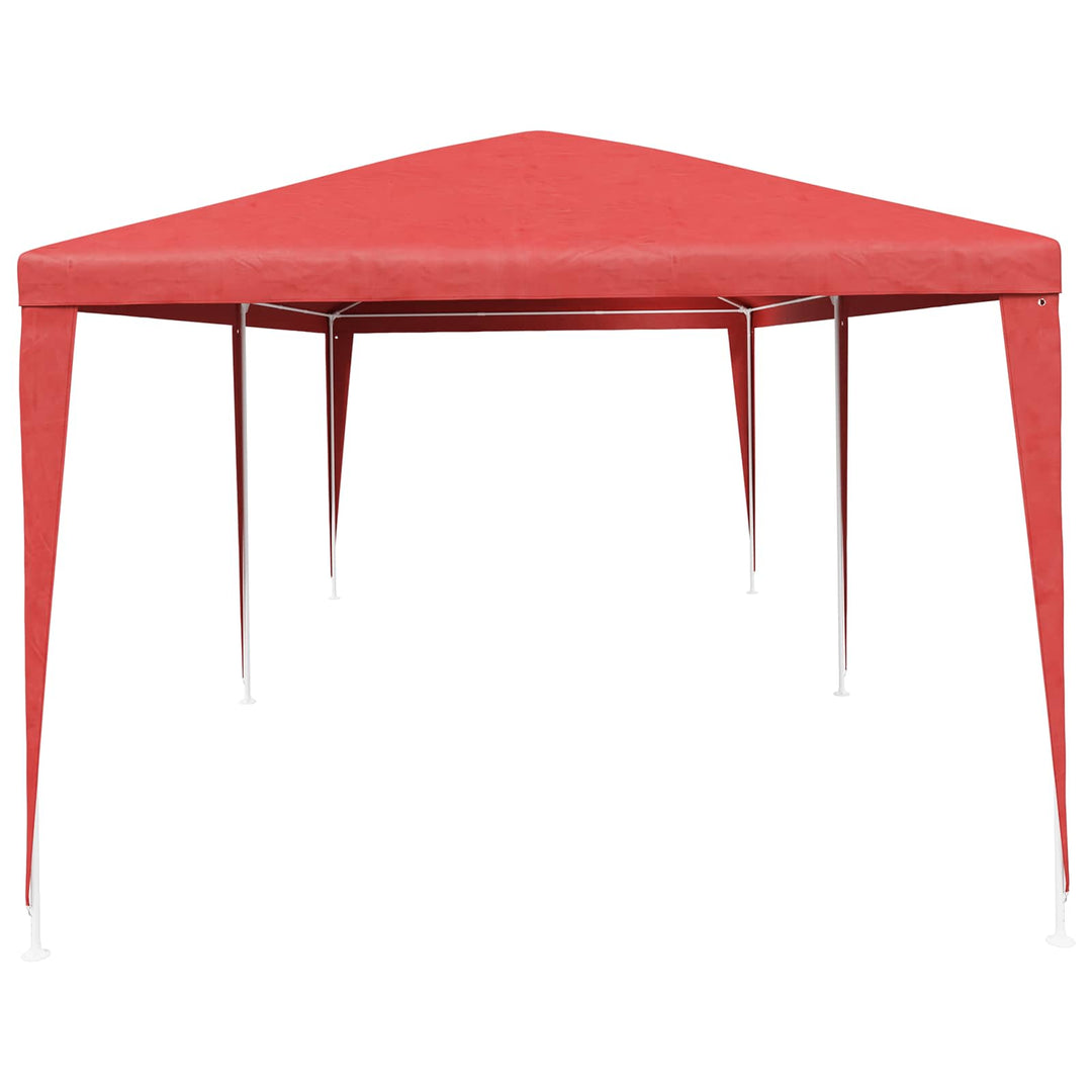 Partytält Röd 600 X 300 X 255 Cm Pe Och Stål