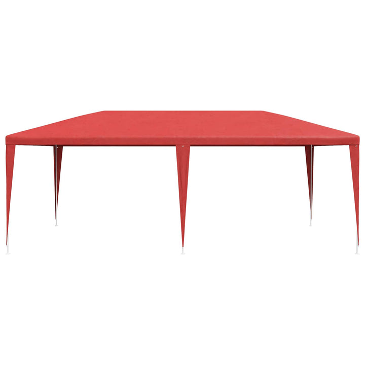 Partytält Röd 600 X 300 X 255 Cm Pe Och Stål