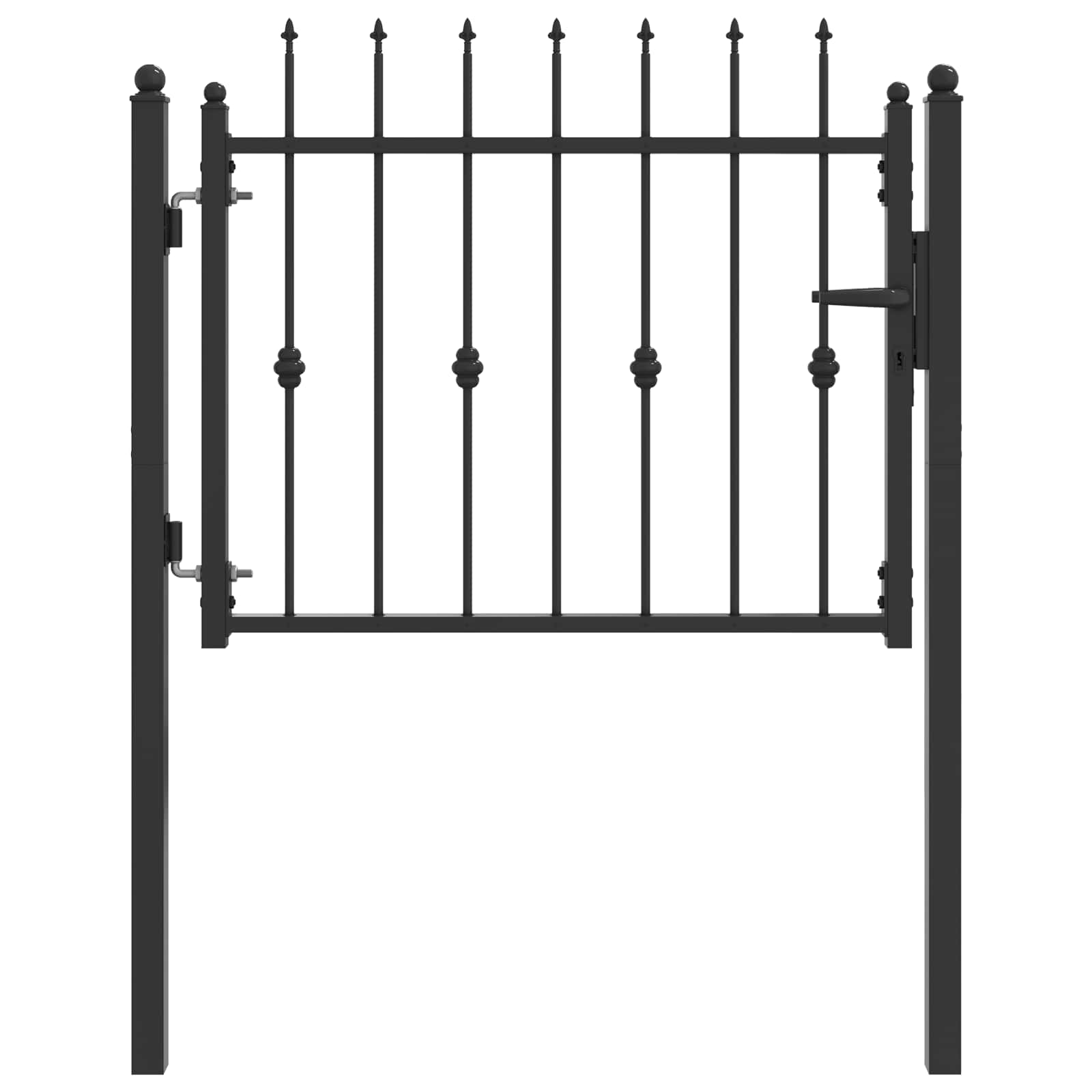 Staketgrind Horst 100 X 75 Cm Metall Svart Låsbar