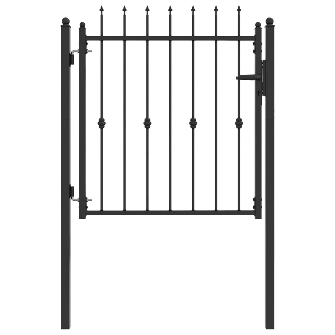 Staketgrind Horst 100 X 100 Cm Metall Svart Låsbar