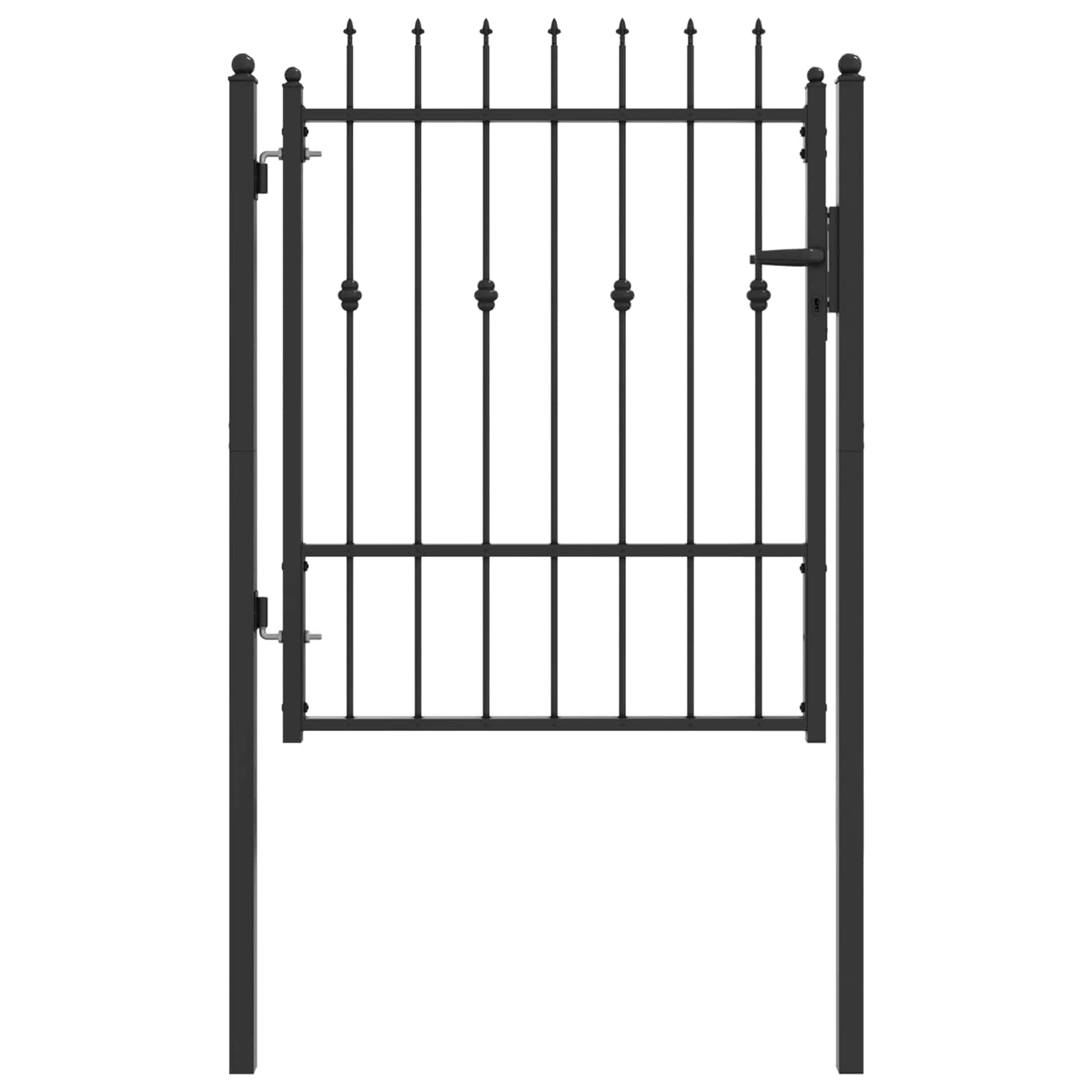 Staketgrind Horst 100 X 125 Cm Metall Svart Låsbar