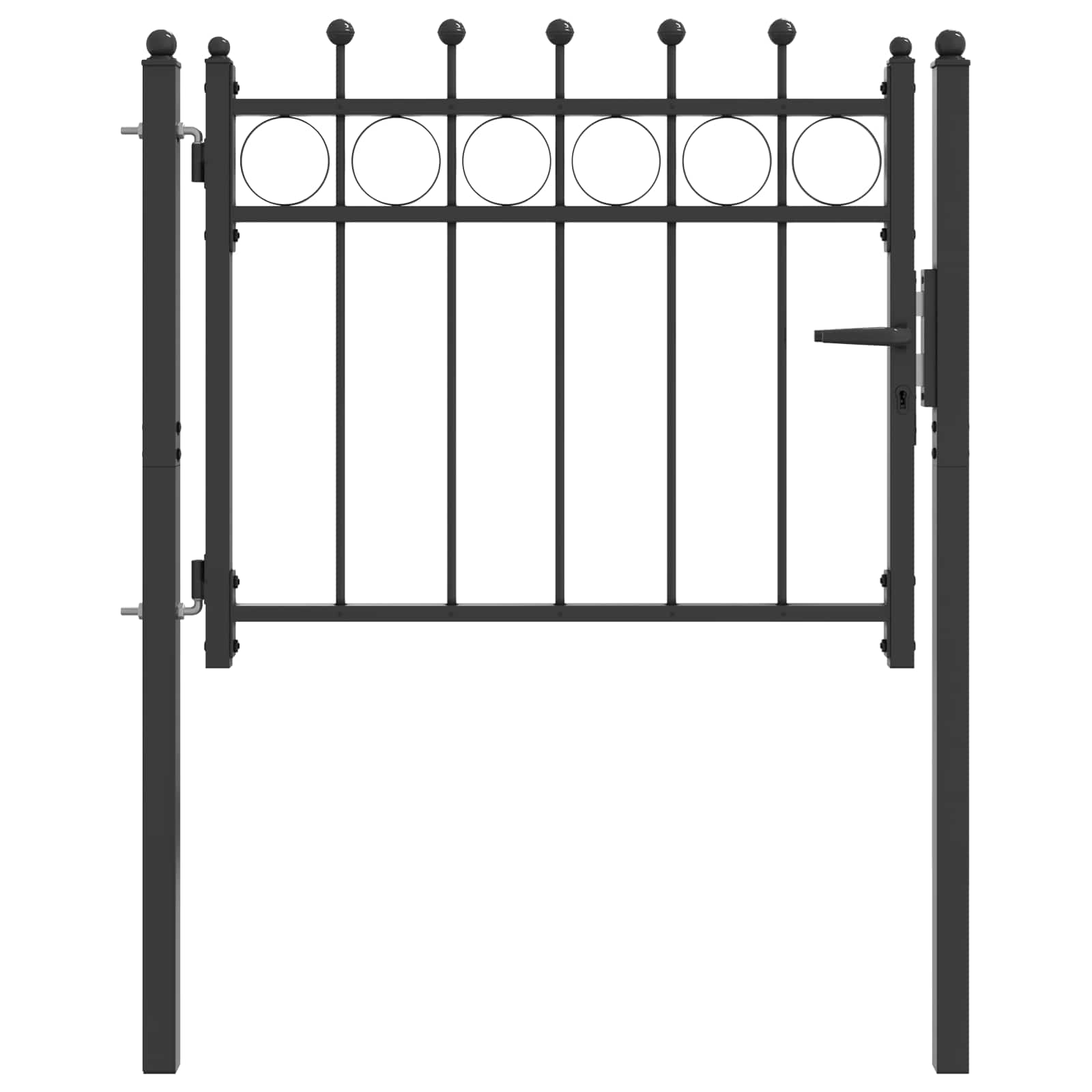 Staketgrind Horst 100 X 75 Cm Metall Svart Låsbar