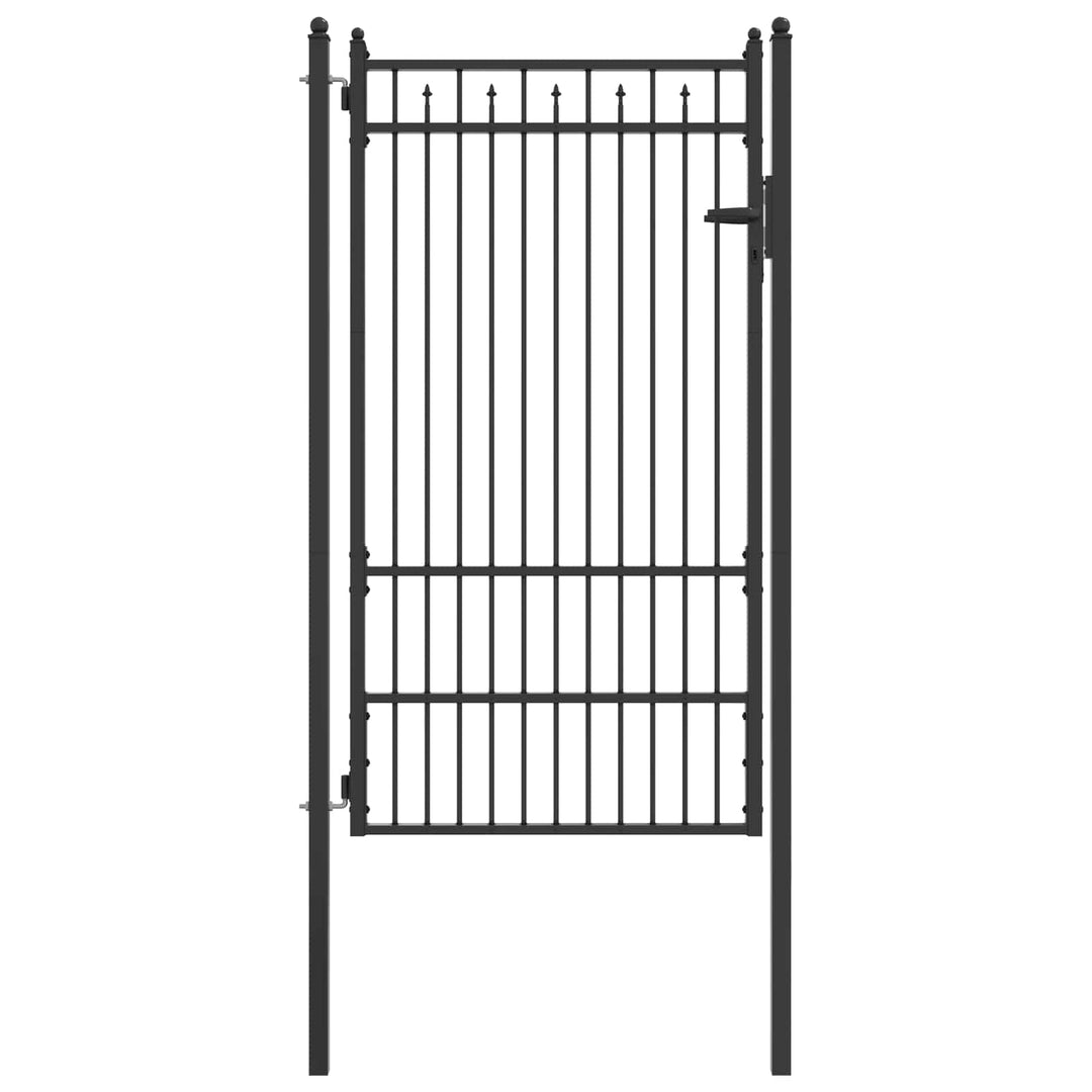Staketgrind Horst 100 X 175 Cm Metall Svart Låsbar