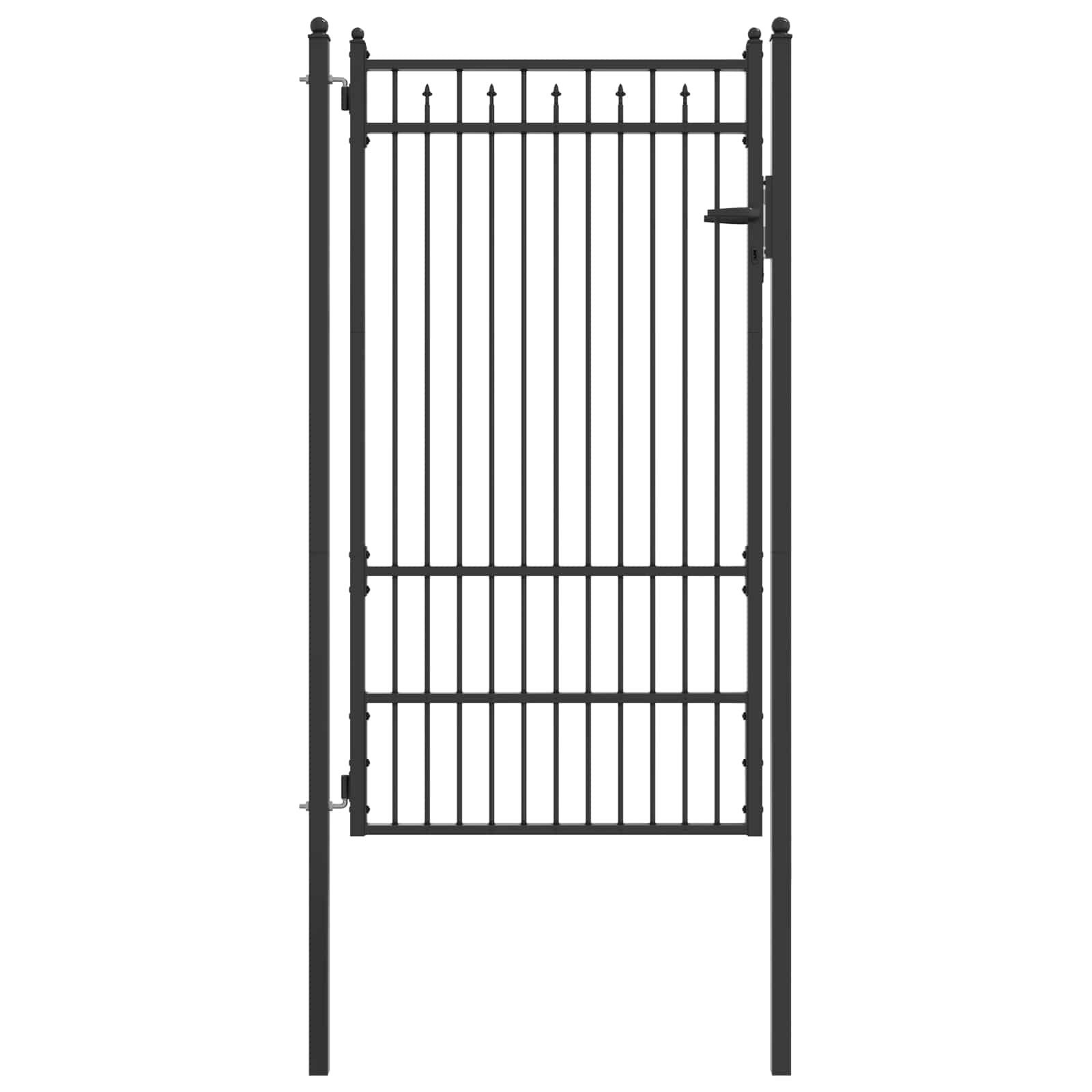 Staketgrind Horst 100 X 175 Cm Metall Svart Låsbar