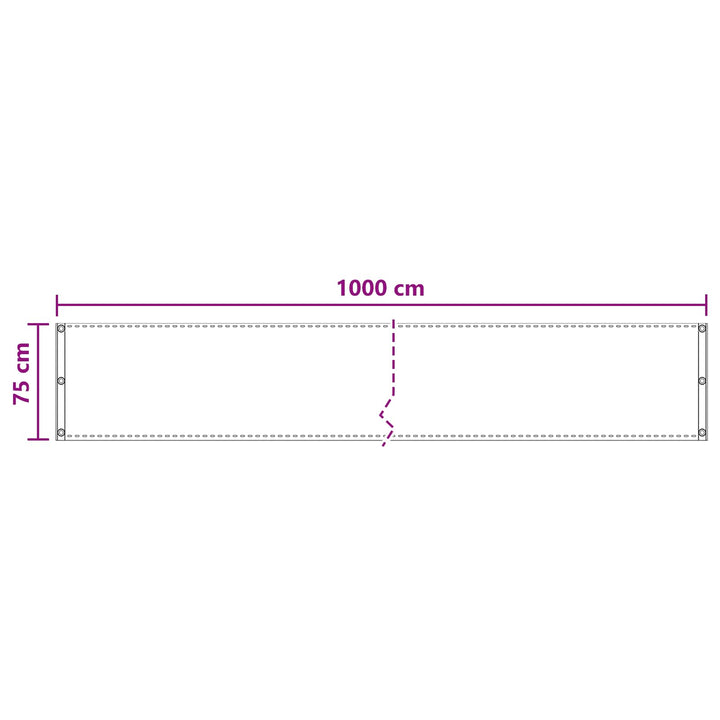 Balkong Skärm Mörkgrön 75 X 1000 Cm Hdpe Och Aluminium