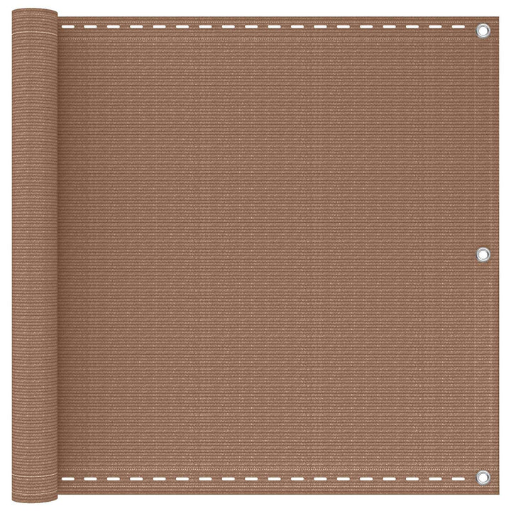 Balkong Skärm Taupe 75 X 1000 Cm Hdpe Och Aluminium