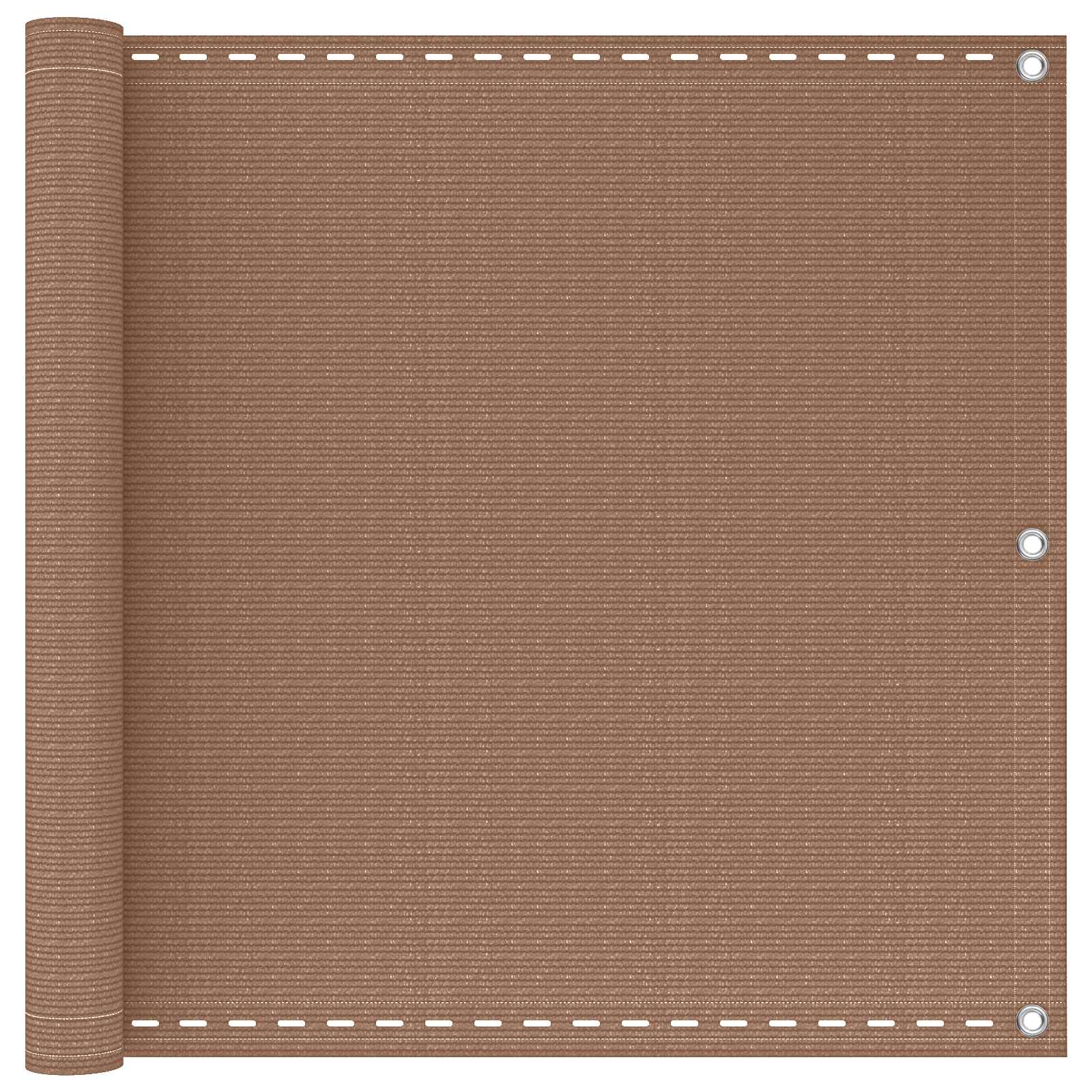 Balkong Skärm Taupe 90 X 1000 Cm Hdpe Och Aluminium