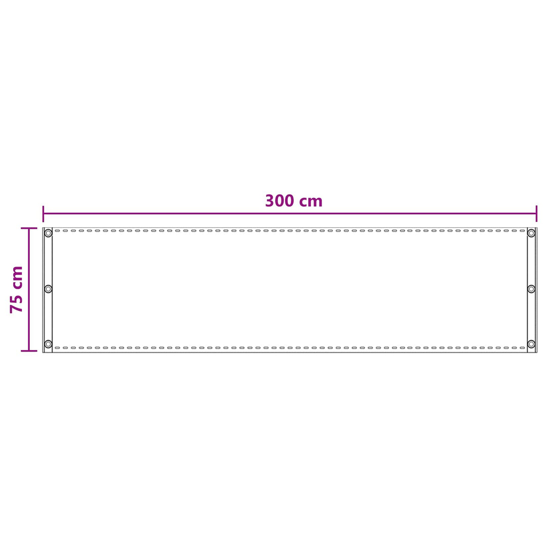 Balkong Skärm Sand 75 X 300 Cm Hdpe Och Aluminium