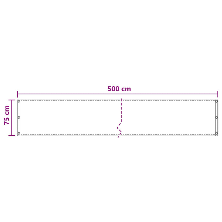 Balkong Skärm Sand 75 X 500 Cm Hdpe Och Aluminium