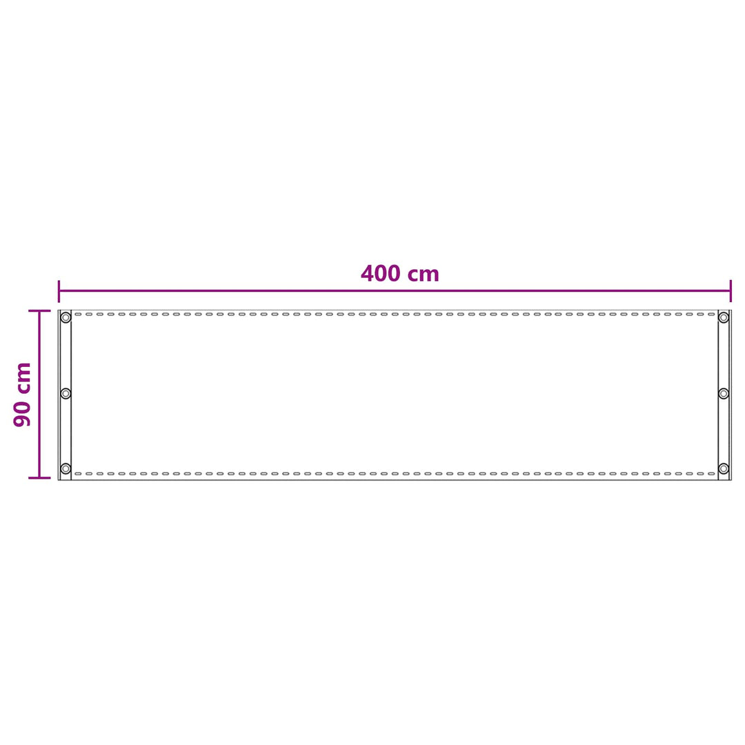 Balkong Skärm Sand 90 X 400 Cm Hdpe Och Aluminium